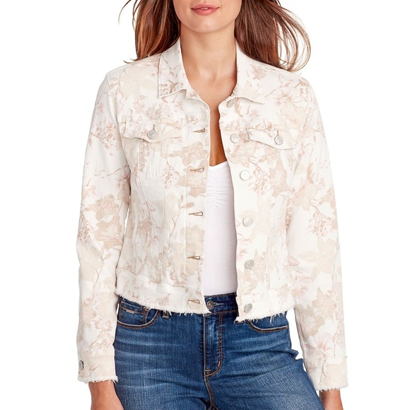 Nine West Floral Sarah Denim Jacket NEW